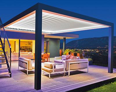 pergolas bioclimatique noire creation et installation sur mesure dans le 09 près de Muret