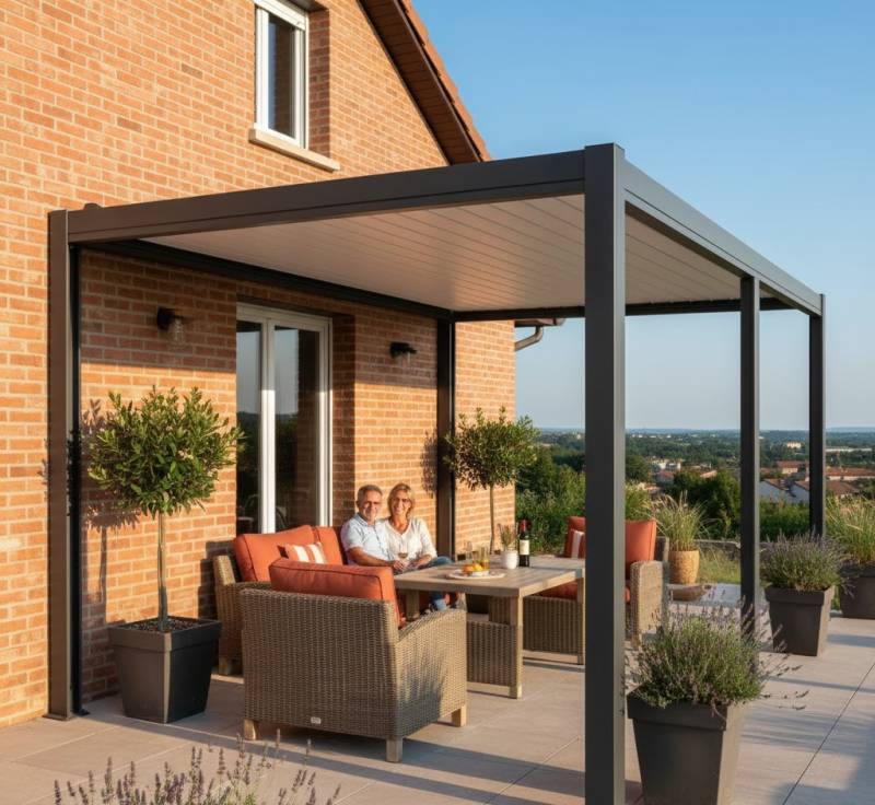 pergola bioclimatique sur mesure installation à Portet sur Garonne